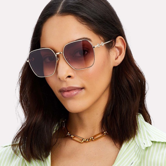 NEW GUCCI GG0882SA 003 NEW GUCCI OVERSIZED ROUNDED SQUARE SUNGLASSES GG0882S
